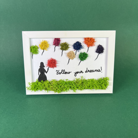 Mici cadouri naturale - Tablou Follow your dreams 10x15cm