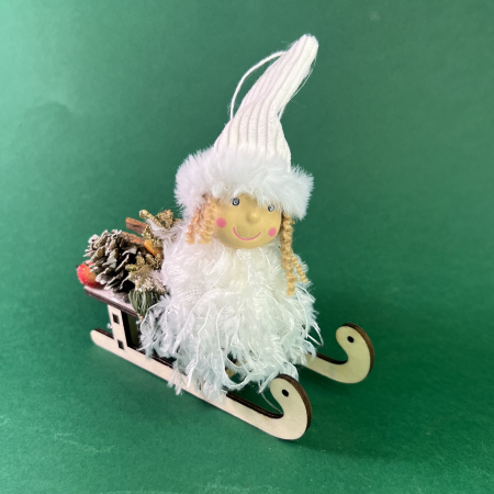 MAGIA CRACIUNULUI - Saniuta cu fetita 12X12cm