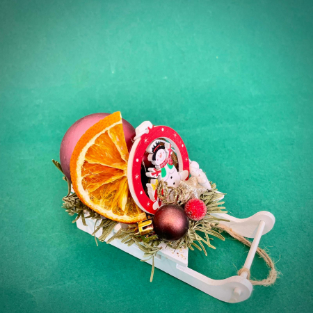 MAGIA CRACIUNULUI - Săniuța lui Moș Crăciun 9X12cm