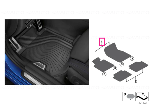 Set covorase fata "All-weather", BasisLine, Antracit O.E 51472461168 - BMW Seria 3 G20 G21 G28 G80M3 G81M3, Seria 4 G22 G23 G82M4 G83M4 [2]