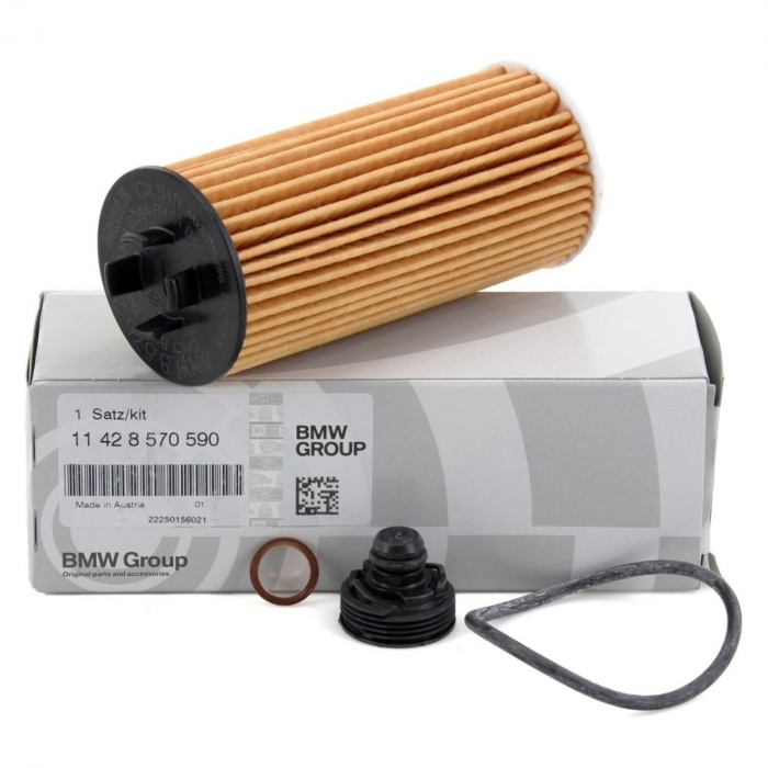 11428570590 Set filtru ulei motor - BMW Seria 1 F52, Seria 2 F45 F46 U06, i8 I12 I15, X1 F48 F49 U11 U12, X2 F39 U10 - Mini Cabrio F57, Clubman F54, Countryman F60 U25, F55, F56, F66 [1]