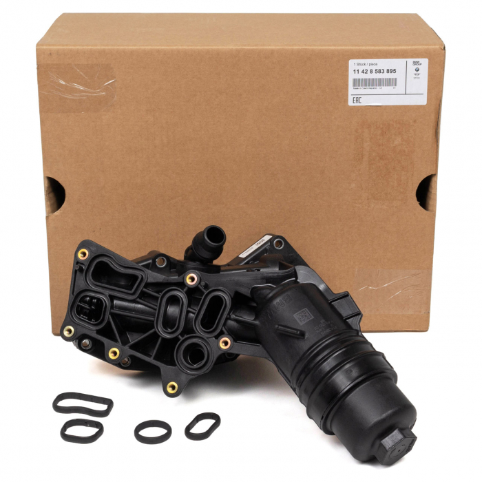 11428583895 Carcasa filtru ulei, cu filtru integrat - BMW Seria 1 F20 F21, Seria 2 F22 F23, Seria 3 F30 F31 F34 G20 G21, Seria 4 F32 F33 F36, Seria 5 G30 G31, Seria 6 G32, Seria 7 G11 G12, Seria 8 G14 [1]