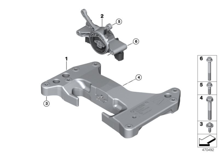 22319454397 Suport cutie de viteze - BMW Seria 2 G42, Seria 3 G20 G21 G28, Seria 4 G22 G23 G26 [1]