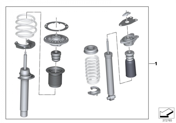 33502409928 KIT SUSPENSIE SPORT M BMW SERIA 3 4 [1]