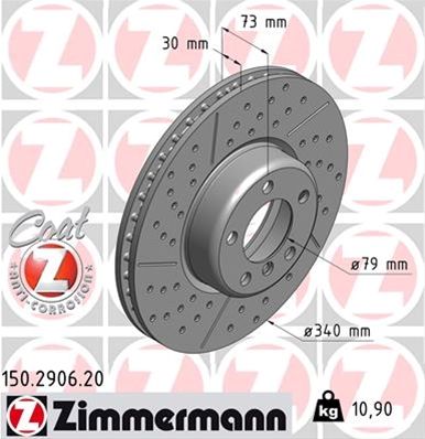 34106797602 DISC FRANA FATA SPORT BMW - ZIMMERMANN [1]