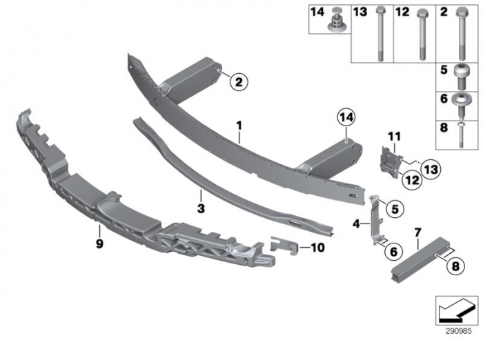 51117370387 ABSORBANT BARA FATA BMW SERIA 6 F06 F12 F13 [1]