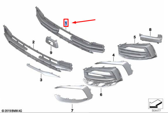 51117459723 GRILA CENTRALA BMW SERIA 1 F40 [1]