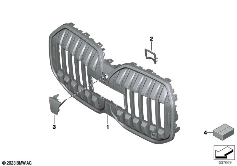 51135A3F1D8 ELEMENT GRILA BMW SERIA 7 G70 [1]