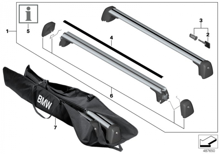 82712444244 Set bare transversale pentru transport - BMW X4 G02 F98 M [1]