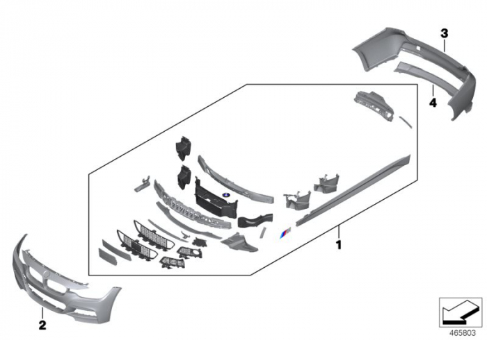 BARA FATA M PAKET O.E. 51118067942 - BMW SERIA 3 F30 F31 F35 [1]