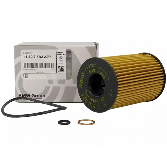 FILTRU ULEI O.E. 11427583220 - BMW Seria 5 F07 F10 F11 G30, Seria 6 F06 F12 F13, Seria 7 F01 F02 F04 G11 G12, Seria 8 G14 G15 G16, X5 E70 F15 G05 G95, X6 E71 E72 F16 G06, X7 G07 [1]