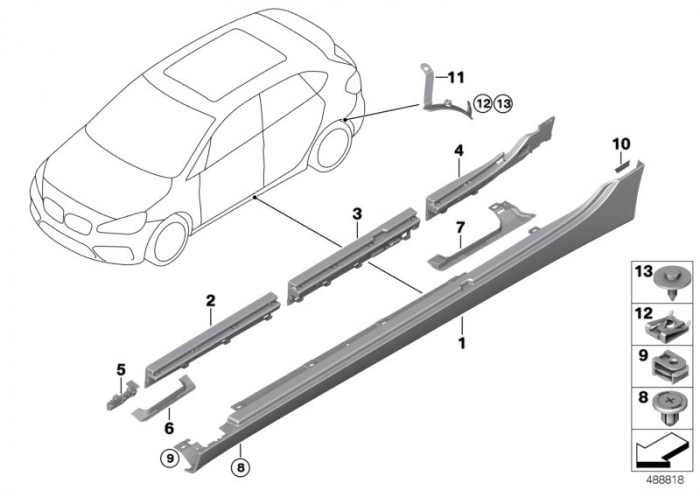 ORNAMENT PVC PRAG STANGA O.E. 51777393793 - BM SERIA 2 F45 [1]
