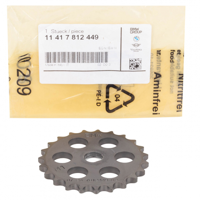 PINION POMPA ULEI Z= 23 DE DINTI O.E. 11417812449 - BMW Seria 1, Seria 2, Seria 3, Seria 4, Seria 5, Seria 6, Seria 7, Seria 8, X1, X2, X3, X4, X5, X6, X7 - Mini Cabrio F57, Cabrio R57 , Clubman F54 R [1]