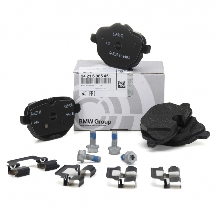 SET PLACUTE FRANA SPATE O.E. 34216885451 - BMW Seria 5 G30 G31 G38, Seria 6 G32 GT, Seria 7 G11 G12, X3 G01 G08, X4 G02, X5 G05, X6 G06 [1]