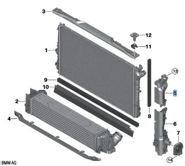 Elemente caroserie - 17119846976 RAMA RADIATOR DR BMW X1 U11