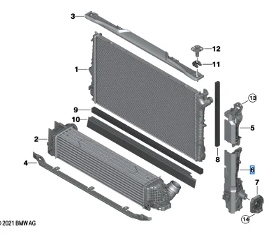Elemente caroserie - 17119846976 RAMA STG RADIATOR BMW X1 U11