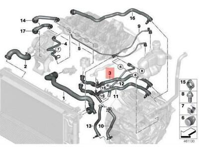 Furtune - 17127617369 Conducta lichid racire, pompa apa / turbocompresor - BMW Seria 2 F45 F46 - Mini Cabrio F57, Clubman F54, Countryman F60, F55, F56