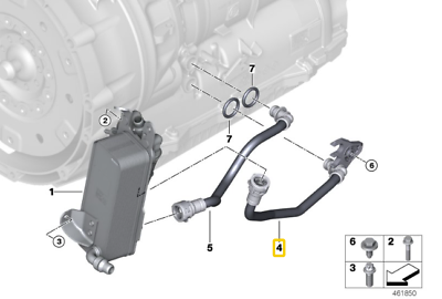 Furtune - 17228576824 Conducta tur ulei, radiator transmisie - BMW Seria 3 G20 G21, Seria 5 G30 G31, Seria 6 G32, Seria 7 G11 G12, Seria 8 G14 G15 G16, X3 G01, X4 G02, X5 G05, X6 G06, X7 G07