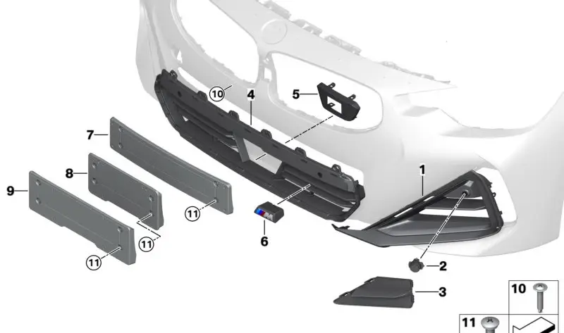 Elemente caroserie - 51115A2FCC5 GRILA STG M BMW SERIA 2 G42