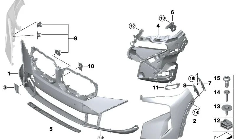 Caroserie - 51115A3C7D1 ELEMENT BARA FATA STANGA BMW XM