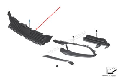 Elemente caroserie - 51117362691GRILA BMW SERIA 6 F06 F12 F13 LCI