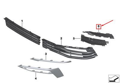 Elemente caroserie - 51117415583 GRILA STANGA BMW SERIA 6 GT