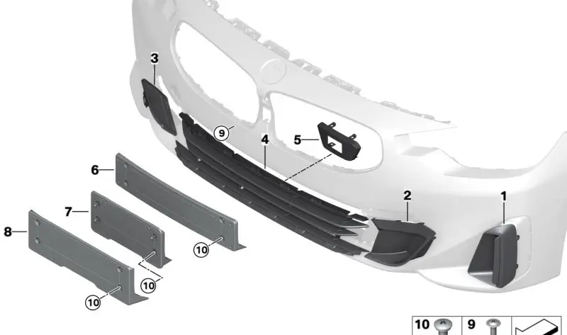 Elemente caroserie - 51118497289 GRILA CENTRALĂ BMW SERIA 2 G42