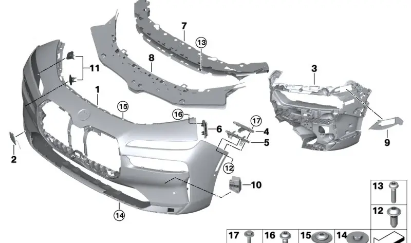 Elemente caroserie - 51119464045 SUPORT STG BARA FATA BMW SERIA 7 G70