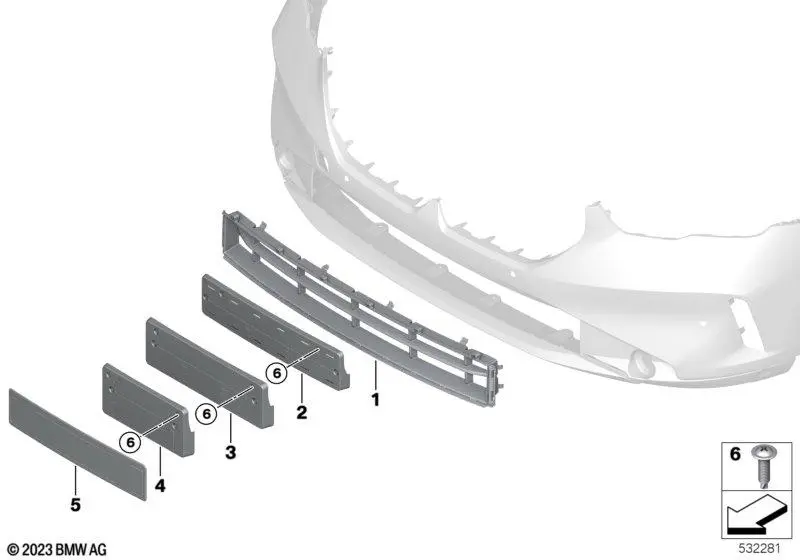 Elemente caroserie - 51119879279 GRILA BMW SERIA 5 G60 G61