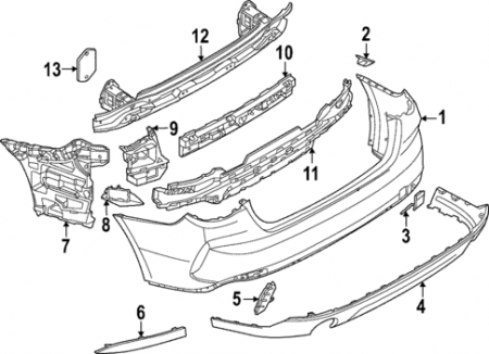 Bara spate - 51125A1DAF8 BARA SPATE BMW SERIA 4 G26