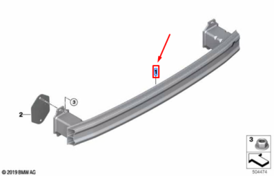 Armatura - 51127462338 ARMATURA BARA SPATE BMW SERIA 1 F40 F70