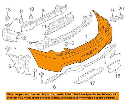 Bara spate - 51128052709 Bara spate, primerizata, M - BMW Seria 6 F06 F12 F13