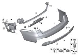 Bara spate - 51128073074 BARĂ SPATE M BMW SERIA 3 GT F34