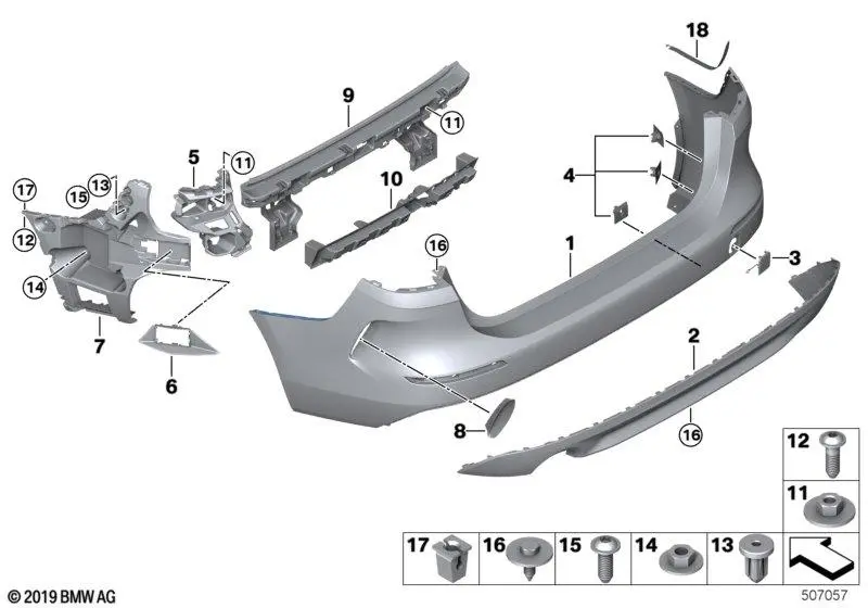 Elemente caroserie - 51129464159 ELEENT INFERIOR BARA SPATE BMW SERIA 2 F44