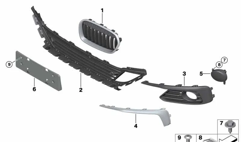 Elemente caroserie - 51137400798 GRILA DR BMW SERIA 1 F52