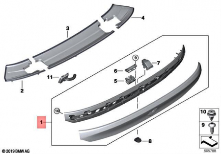 Elemente caroserie - 51137483595 ELEMENT HAION BMW SERIA 6 GT