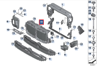 Deflector aer - 51138081415 DEFLECTOR CU CLAPETE GRILA BMW X6 G06