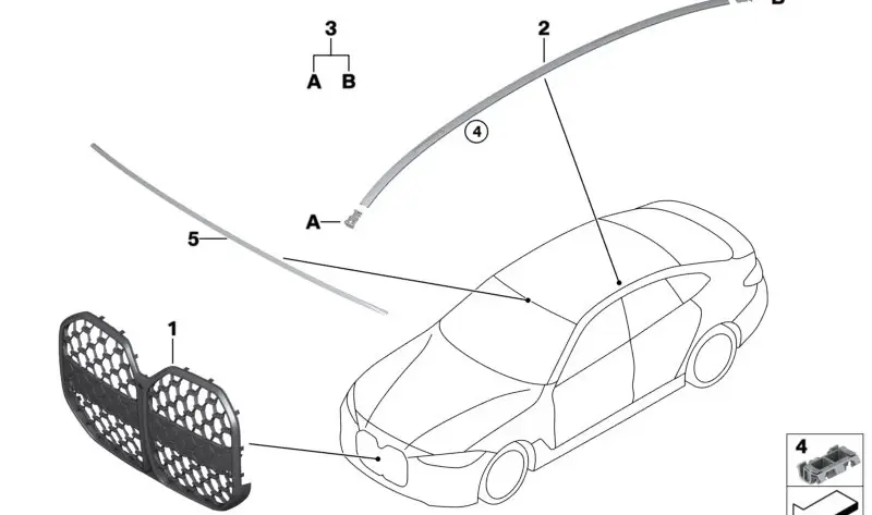 Elemente caroserie - 51138738569 GRILA FATA BMW