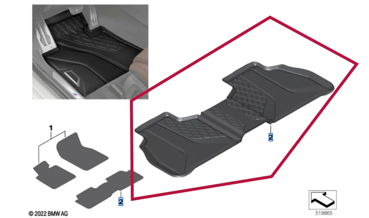 Accesorii - 51475A50925  Set covorase spate, "All-Weather", Negru - BMW X5L G18