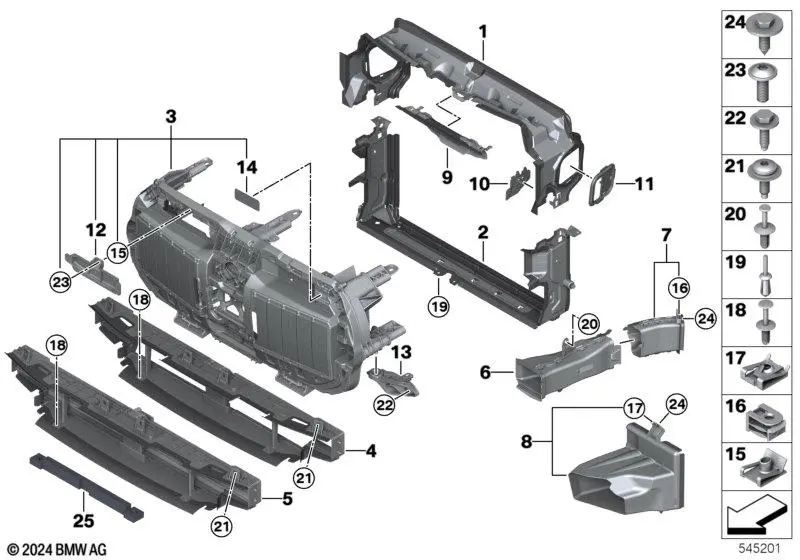 Elemente caroserie - 51745A09360 PLASTIC DEFLECTOR BMW SERIA 7 G70