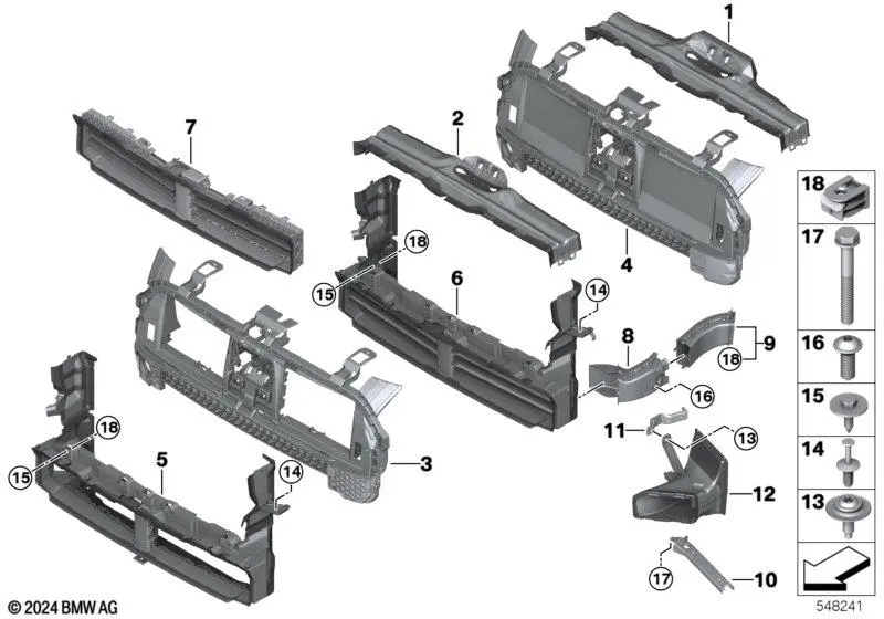 Elemente caroserie - 51745A9DAF4 GRILA ACTIVA INFERIOARA MINI COUNTRYMAN U25