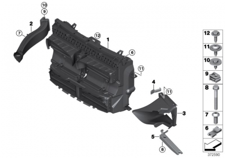 Deflector aer - 51748066634 DEFLECTOR AER BMW SERIA 2 F45 F46