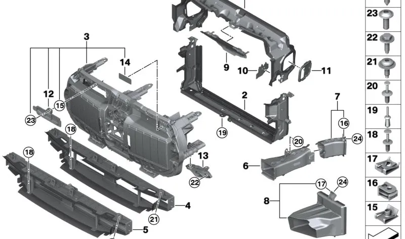 Elemente caroserie - 51749464380  DEFLECTOR AER INFERIOR BMW SERIA 7 G70