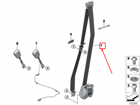 AIRBAG - 72117430076 CENTURA FATA DR BMW