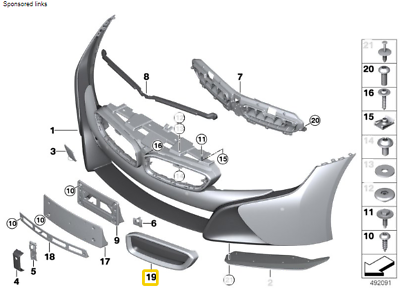 Elemente caroserie - GRILA FRONTALA DR O.E. 51137370634 - BMW i8 I12 I15