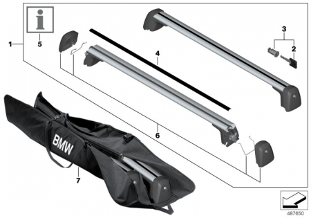 Ornament - 82712444244 Set bare transversale pentru transport - BMW X4 G02 F98 M