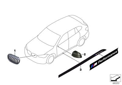 Ornament - Folie prag, stanga / dreapta O.E. 51142410443 - BMW X1 F48