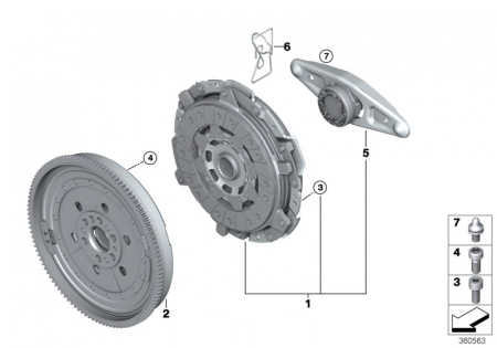 Set ambreiaj - KIT AMBREIAJ - PLACA, DISC SI RULMENT D=240MM O.E. 21208631808 - BMW SERIA 1 F20 F21 , SERIA 2 F22 , SERIA 3 F30 F31 , SERIA 4 F32 F33 , SERIA 5 F10 F11 G30 G31 , X1 E84