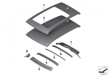 Plafon - PLAFON NU PENTRU MODEL CU PANORAMIC O.E.  41007436167 - BMW X1 F48