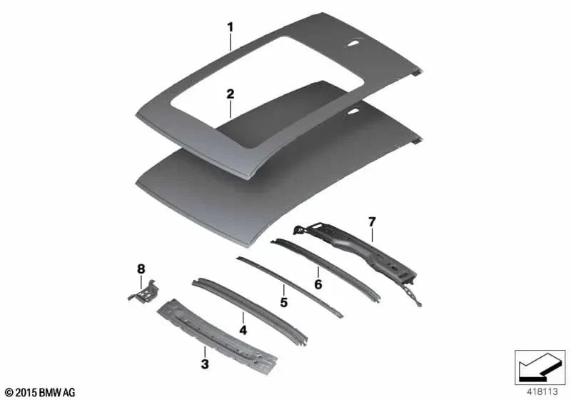 Plafon - PLAFON PANORAMIC MODEL PENTRU TRAPA ELECTRICA O.E. 41007436162	- BMW X1 F48